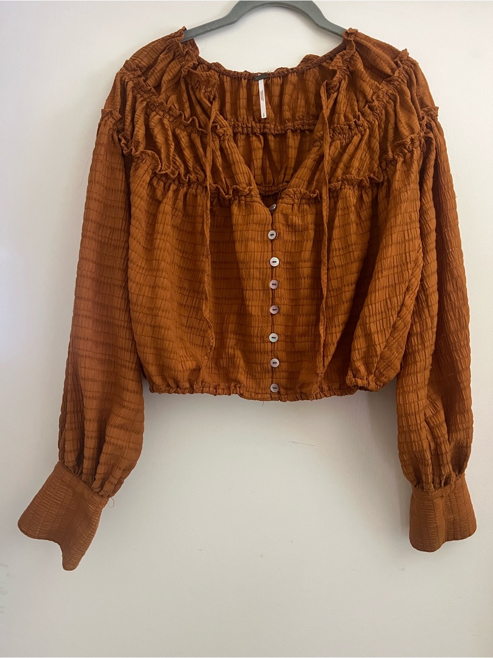Free People Hailey peasant top size S